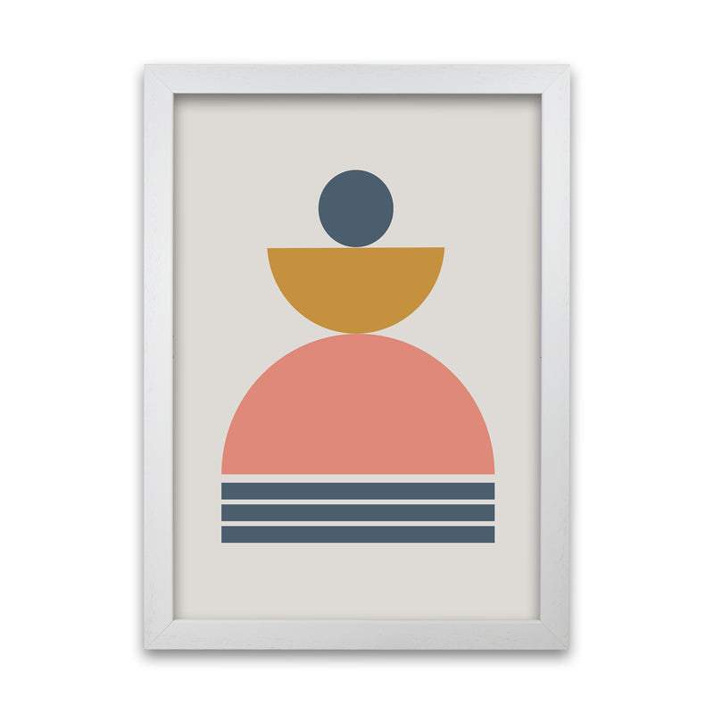Mid Century Modern Prints on Grey C White Grain