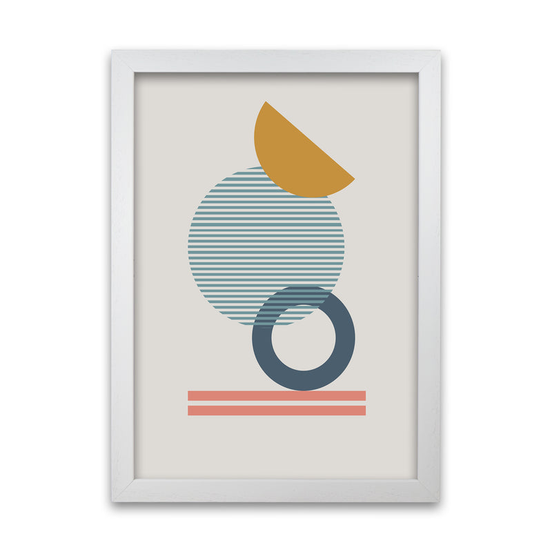 Mid Century Modern Prints on Grey E White Grain