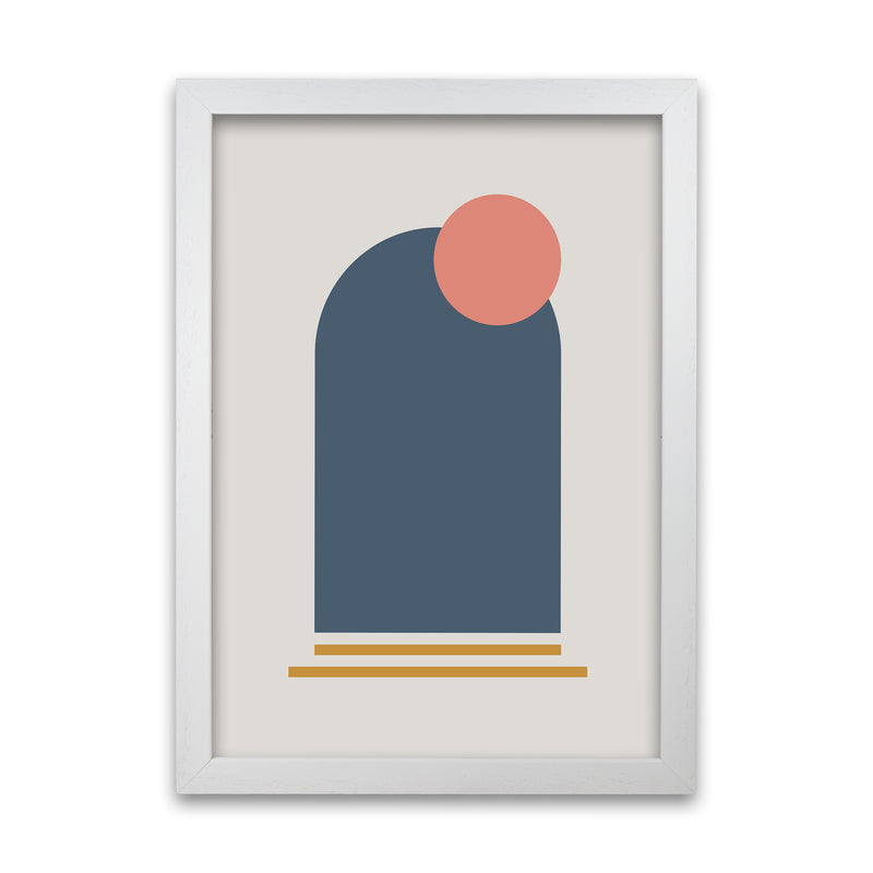 Mid Century Modern Prints on Grey F White Grain