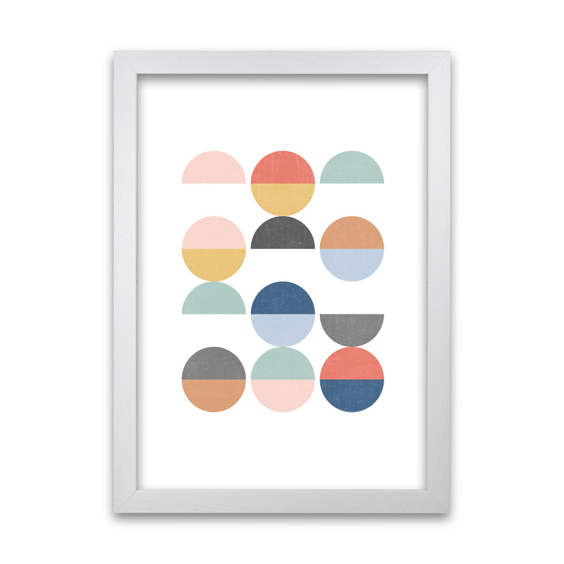 Simple Circles with Texture B White Grain