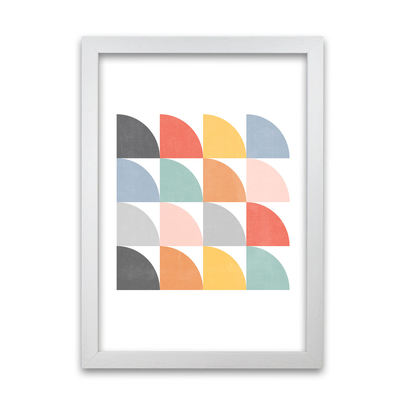 Scandinavian Quarter Circles F White Grain