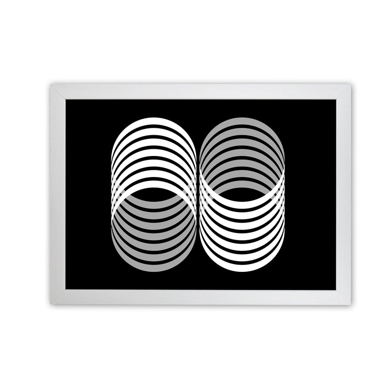 Abstract Modern Shapes Landscape Original White Grain