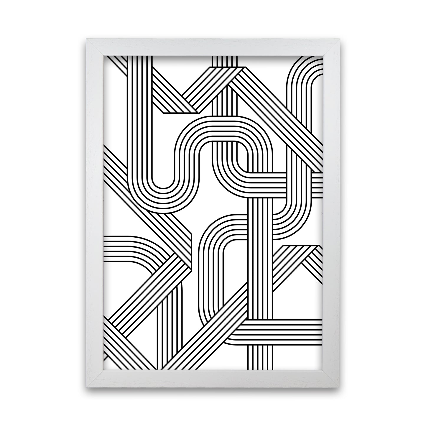 Black and White Abstract Lines White Grain