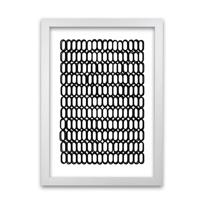 Black and White Oval Multi White Grain