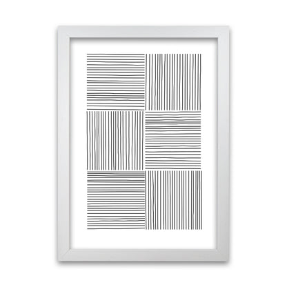 Black and White Squared Lines White Grain