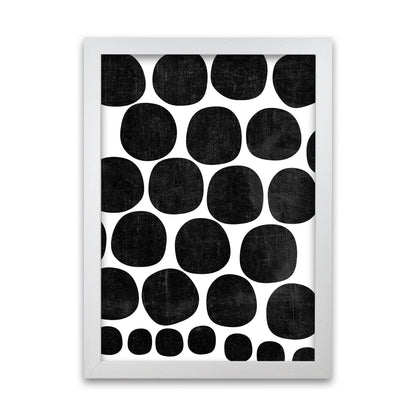 Black Grunge Circles Original White Grain