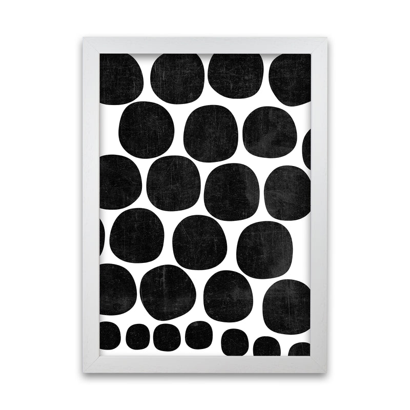 Black Grunge Circles Original White Grain