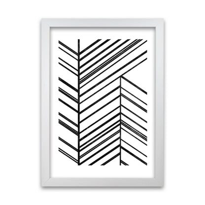 Black White Rough Line Print White Grain