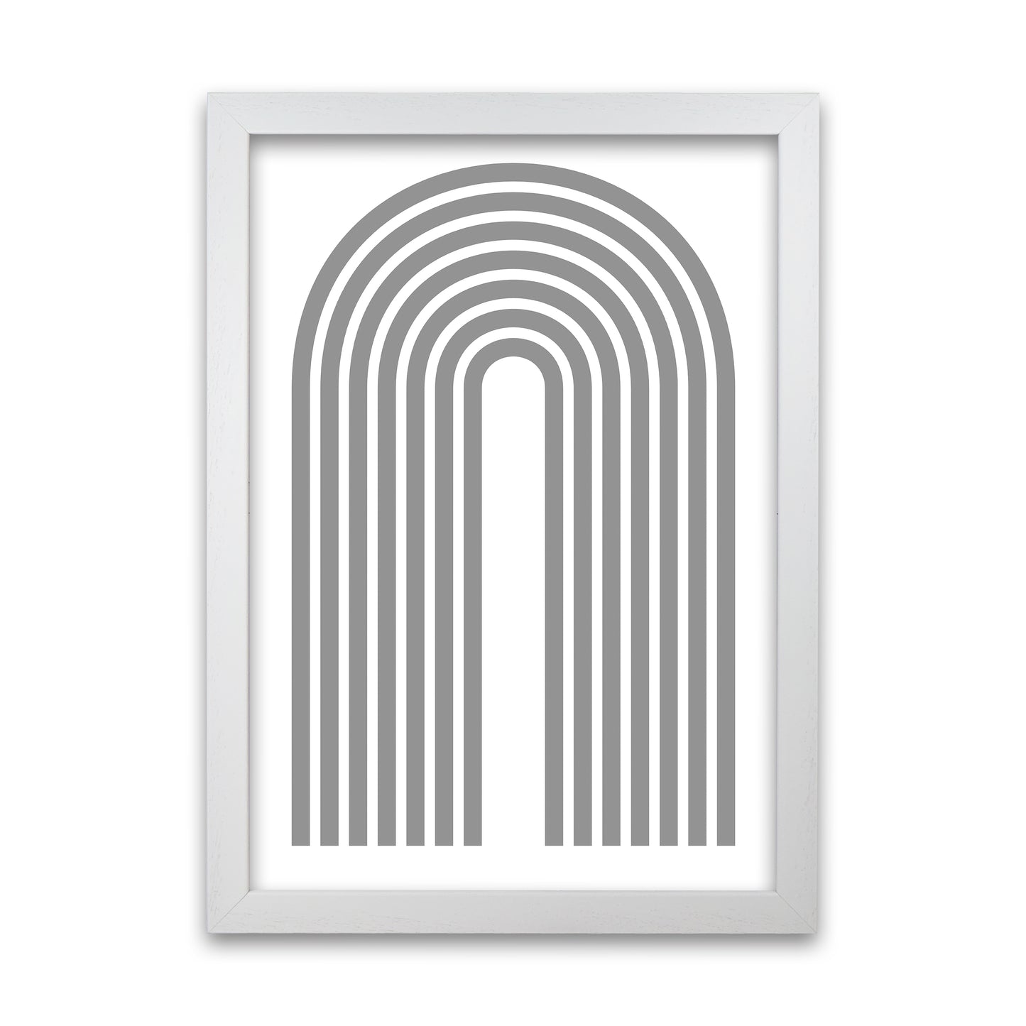 Grey Modern Rainbow Original White Grain