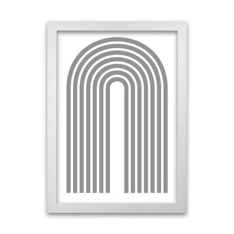 Grey Modern Rainbow Original White Grain