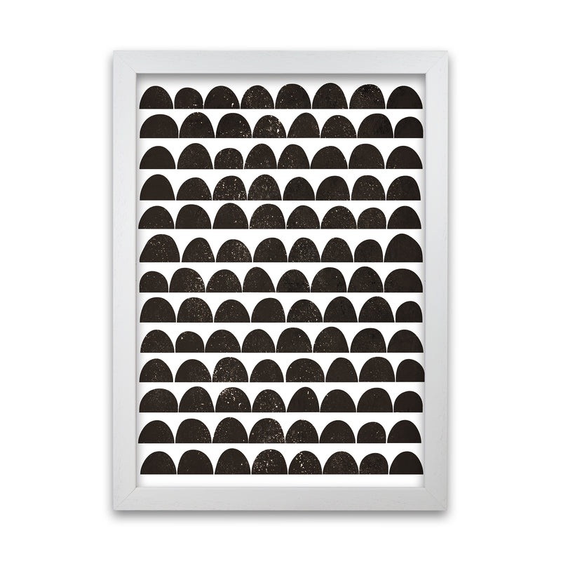 Half Moon Black Texture Original White Grain