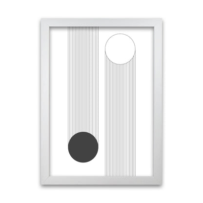 Mid Century Bauhaus Verticle Original A1 White Grain Frame