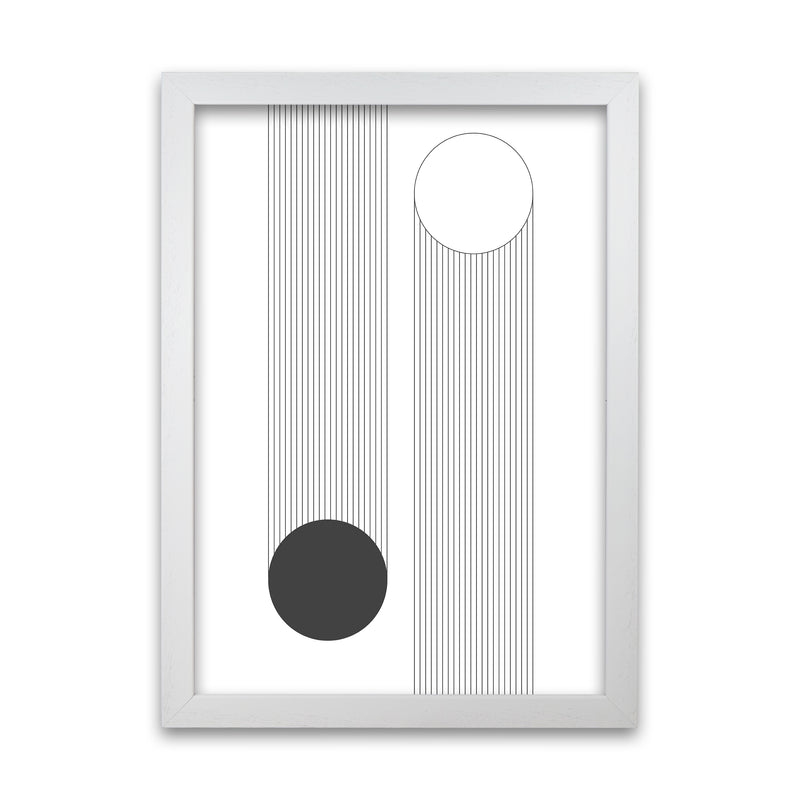Mid Century Bauhaus Verticle Original A1 White Grain Frame
