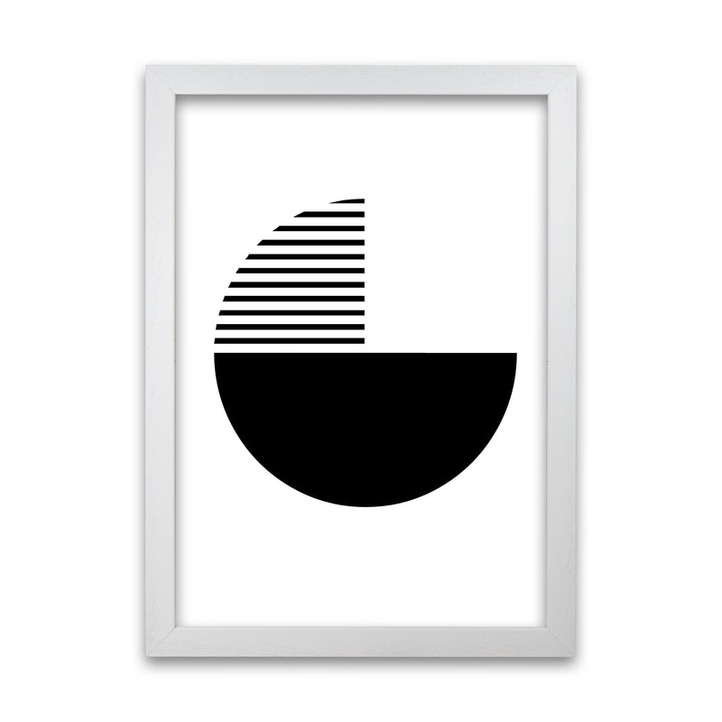 Mid Century Black Original White Grain