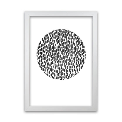 Mid Century Dots Circle Original White Grain