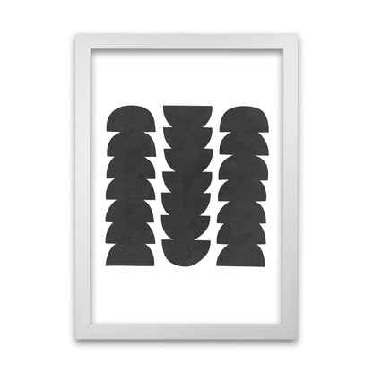 Mid Century Modern Abstract Grunge White Grain