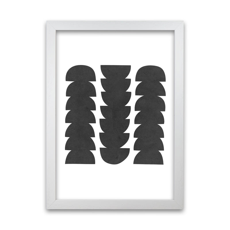Mid Century Modern Abstract Grunge White Grain