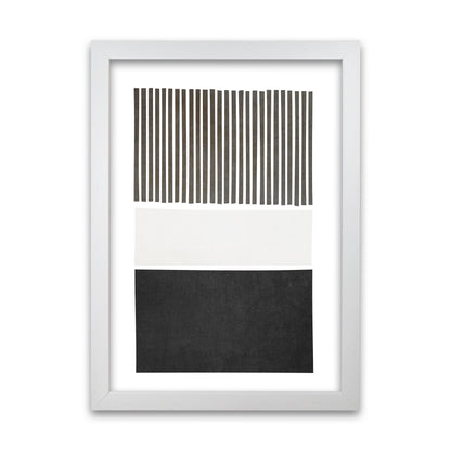 Mid Century Modern Art Original White Grain