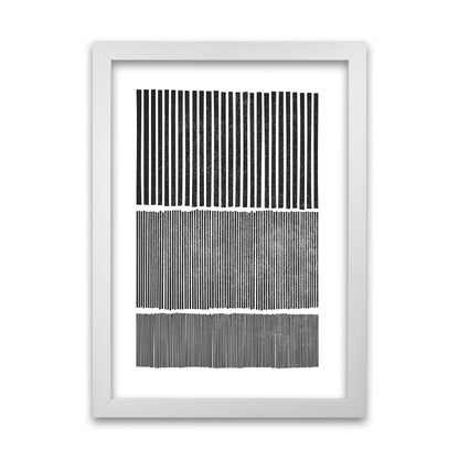 Mid Century Modern Lines Original White Grain