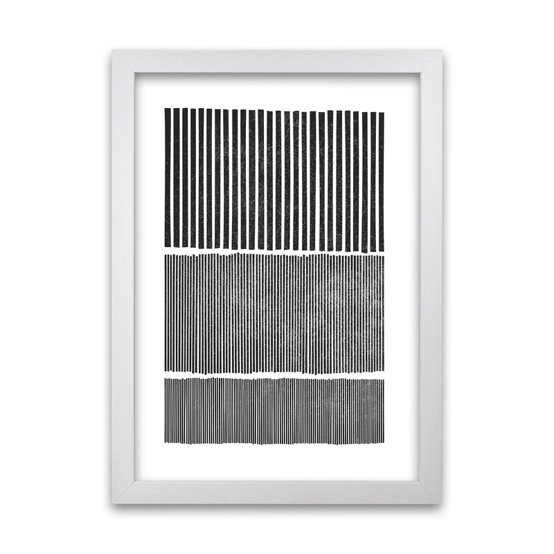 Mid Century Modern Lines Original White Grain