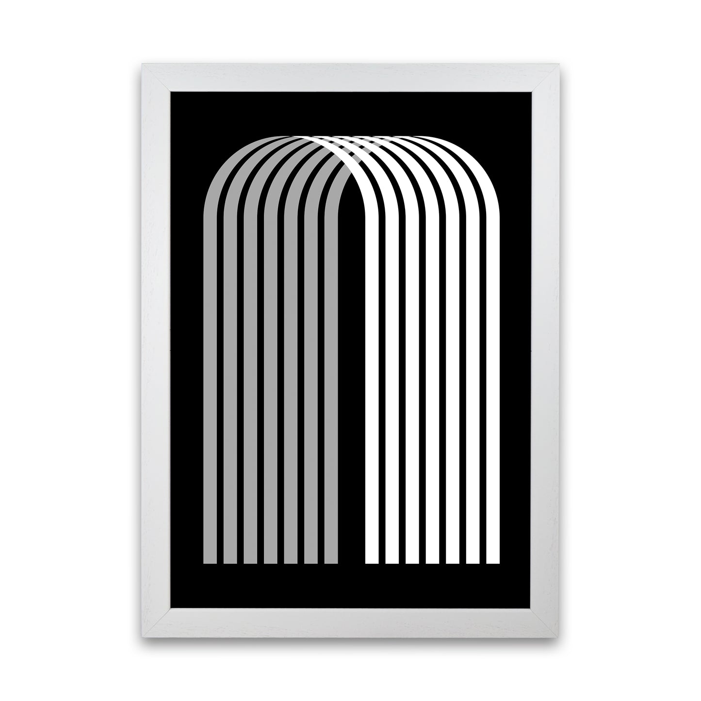 Modern BW Geometric Original White Grain