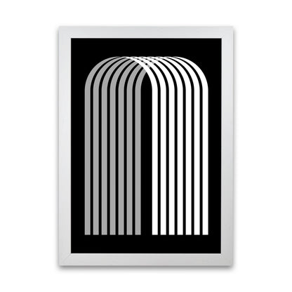 Modern BW Geometric Original White Grain