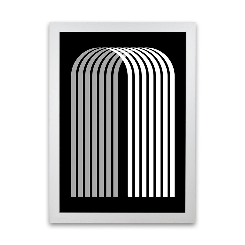 Modern BW Geometric Original White Grain