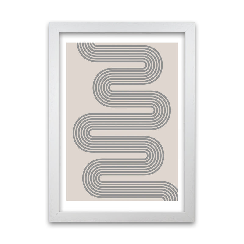 Twisty Lines Neutral Original White Grain