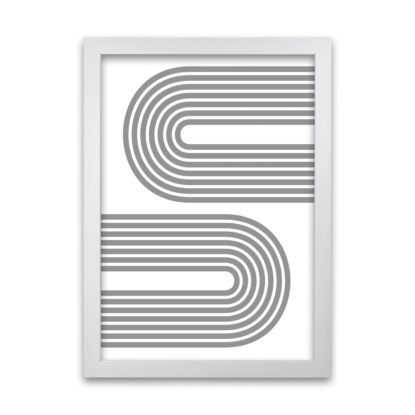 Two Modern Grey Rainbow Original White Grain