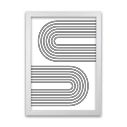 Two Modern Grey Rainbow Original White Grain