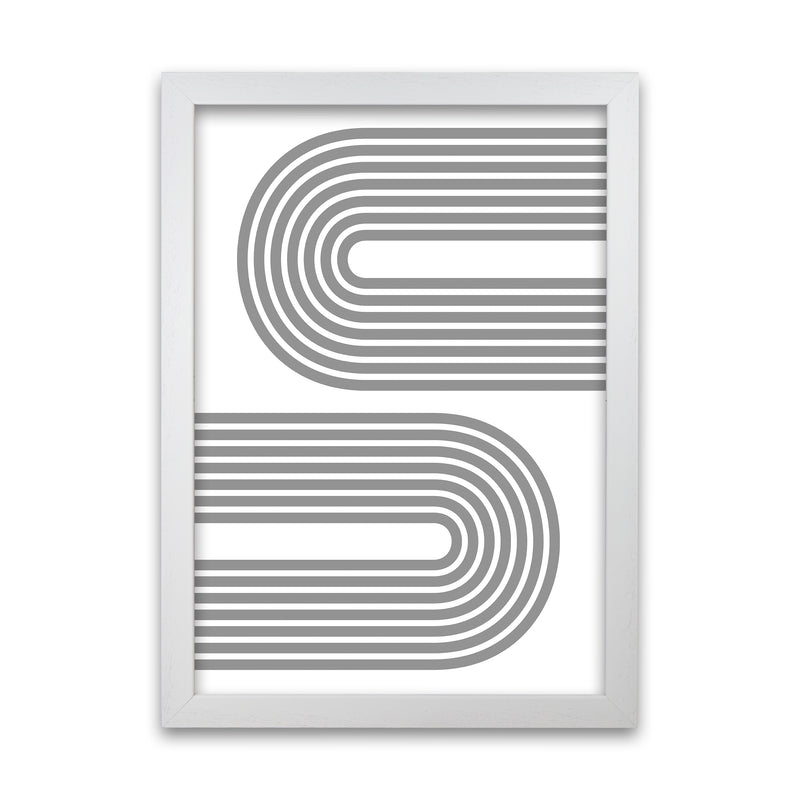 Two Modern Grey Rainbow Original White Grain