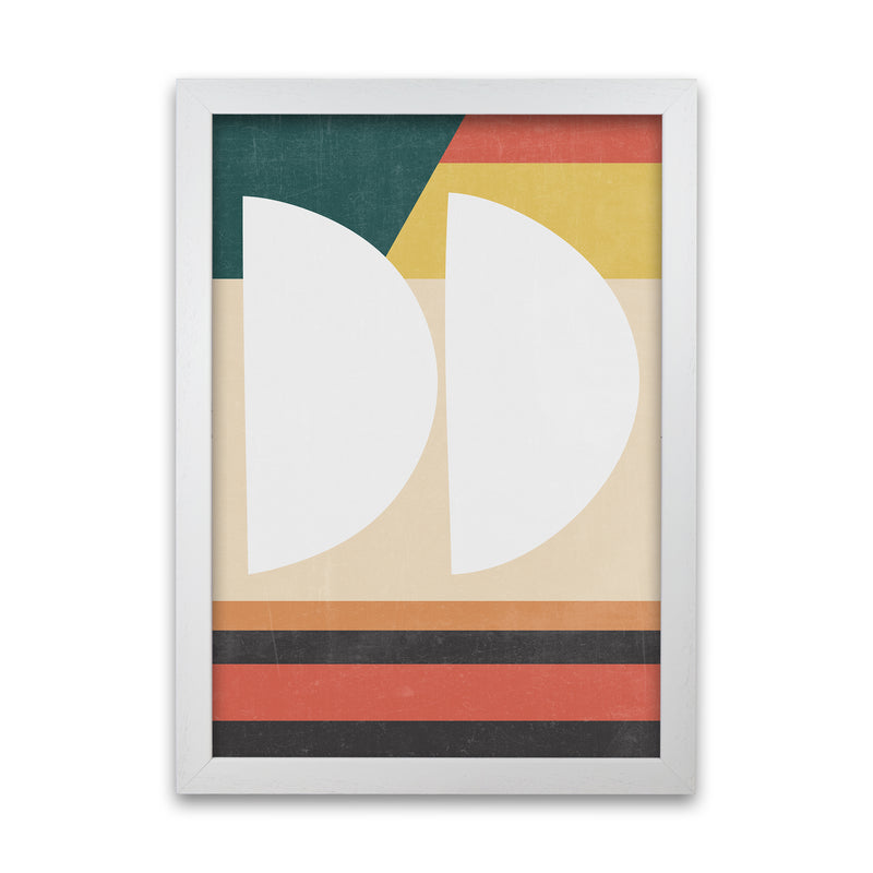 Mid Century Modern Art Print A White Grain