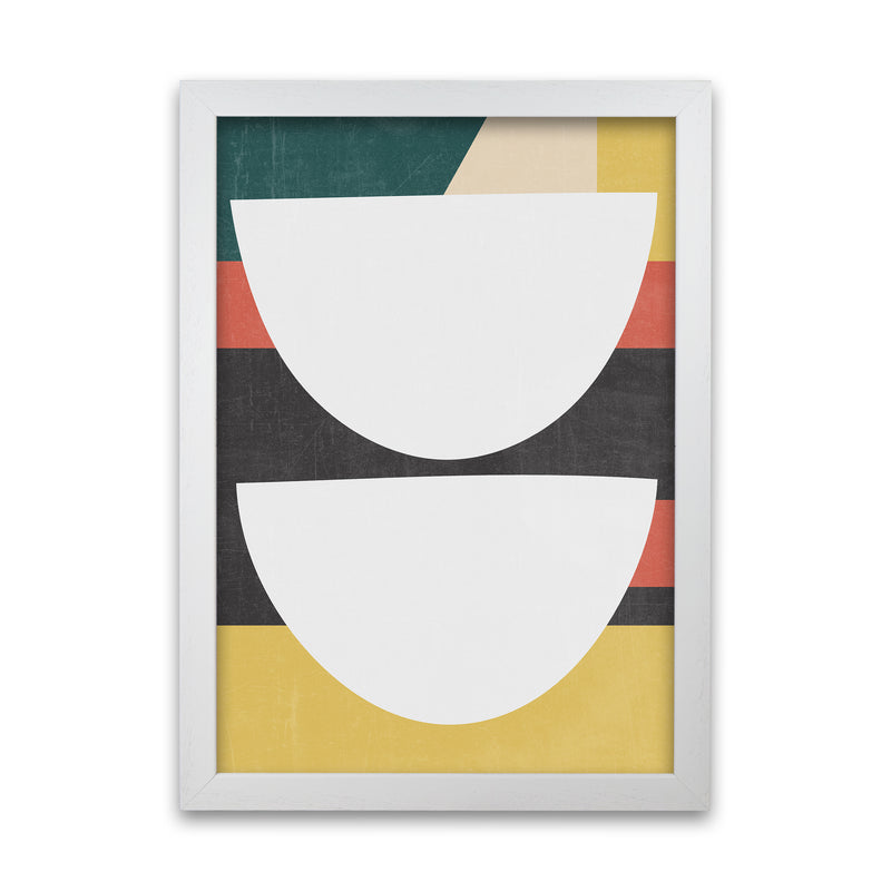 Mid Century Modern Art Print B White Grain