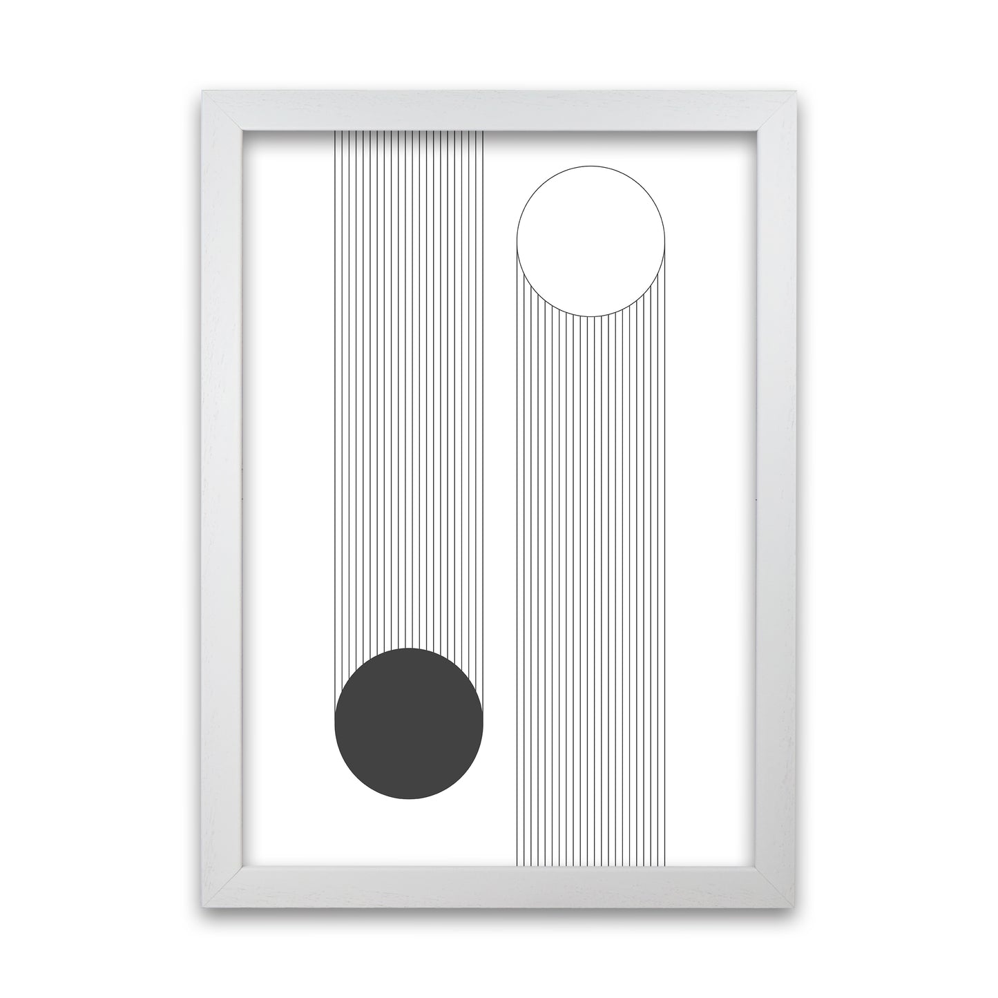 Mid Century Bauhaus Verticle Original White Grain