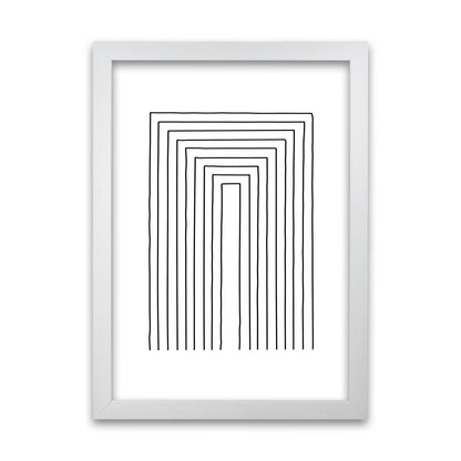 Geometric Set of 2 Black and White  Print A White Grain