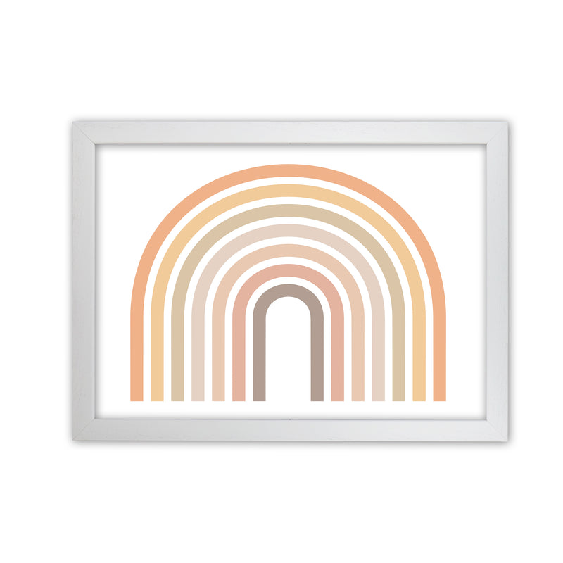 Muted Rainbow Horizontal Original White Grain