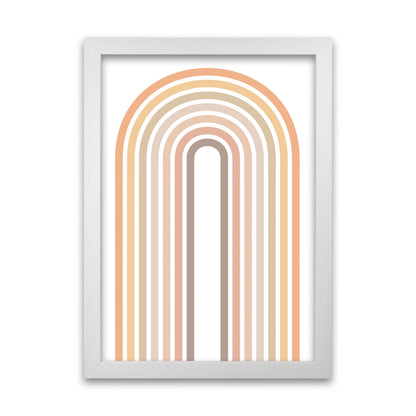 Muted Rainbow Print Original White Grain