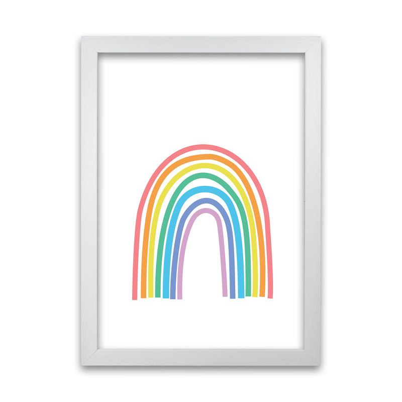 Rainbow Nursery Print Original White Grain