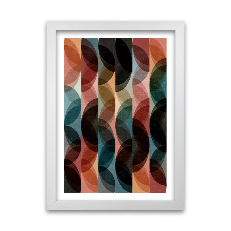 Set of 2 Blue Colourful Abstract Wall Art A A1 White Grain Frame