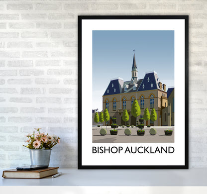 Bishop Auckland Portrait Art Print by Richard O'Neill A1 White Frame