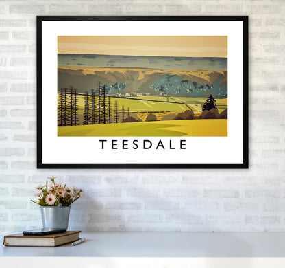 Teesdale Art Print by Richard O'Neill A1 White Frame