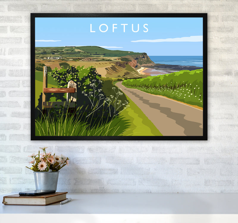 Loftus Travel Art Print by Richard O'Neill A1 White Frame