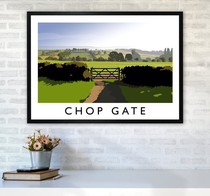 Chop Gate Travel Art Print by Richard O'Neill A1 White Frame