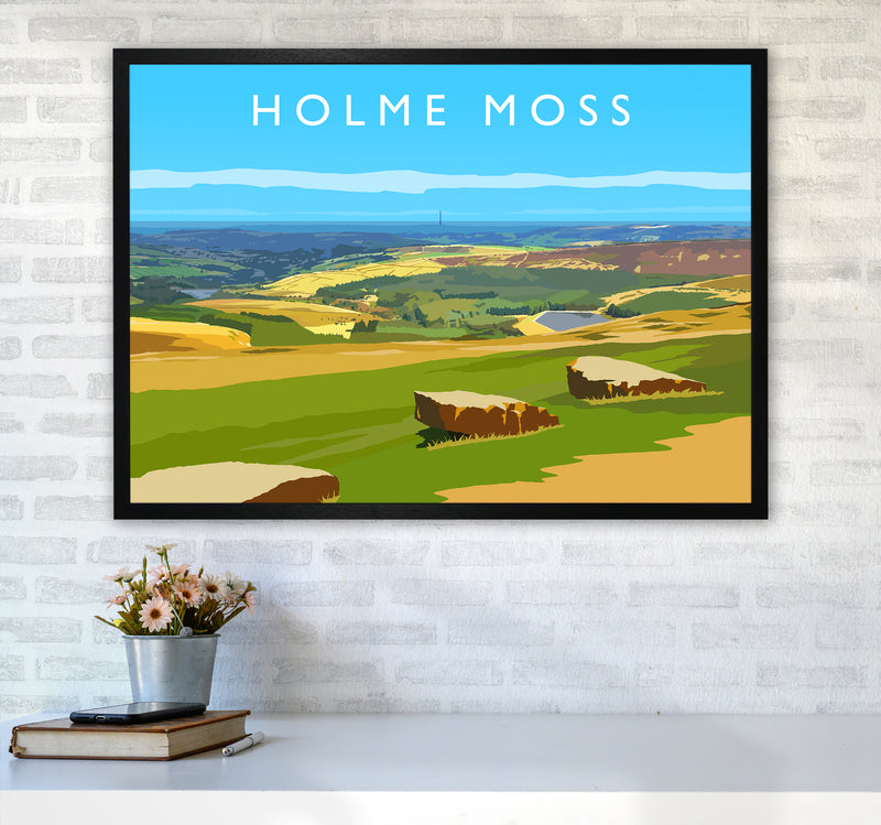 Holme Moss Travel Art Print by Richard O'Neill A1 White Frame