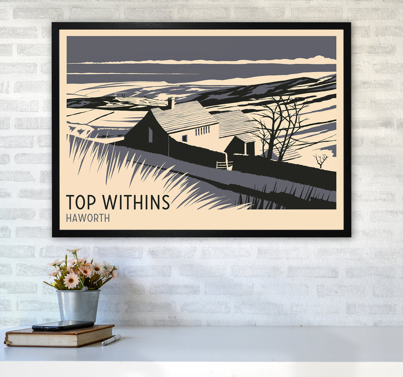 Top Withins Travel Art Print by Richard O'Neill A1 White Frame