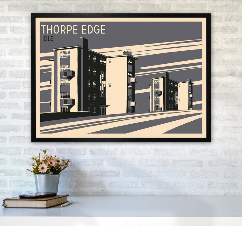 Thorpe Edge, Idle Travel Art Print by Richard O'Neill A1 White Frame