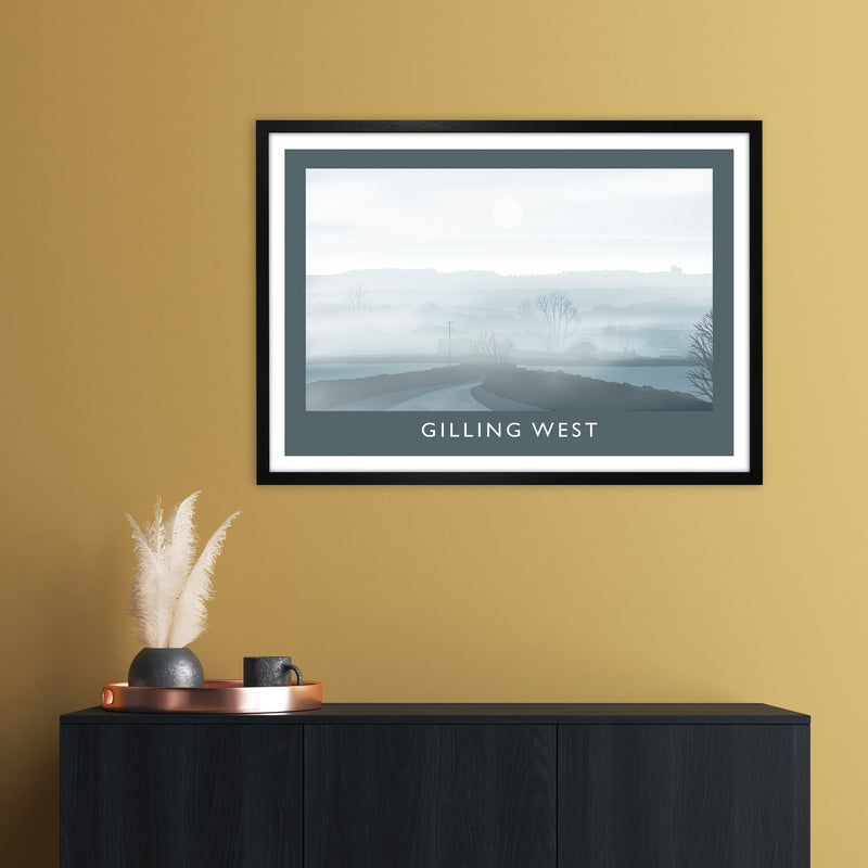 Gilling West (Winter) Travel Art Print by Richard O'Neill A1 White Frame