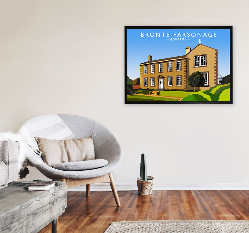 Bronte Parsonage Heworth Framed Digital Art Print by Richard O'Neill A1 White Frame