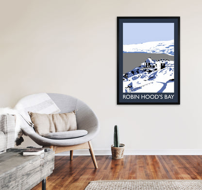 Robin Hood's Bay Art Print by Richard O'Neill A1 White Frame