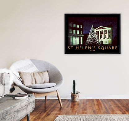 St Helen's Square Art Print by Richard O'Neill A1 White Frame